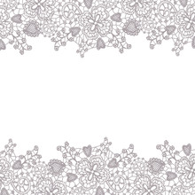 Lace Pattern Updown White And Brown Background