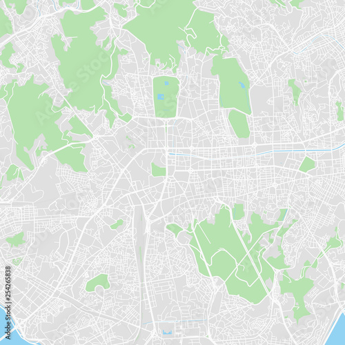 Cuadros en Lienzo Downtown vector map of Seoul, South Korea