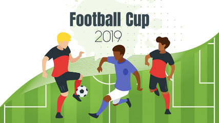 Wall Mural - Soccer championship design element 