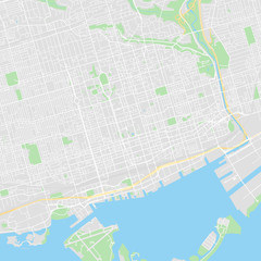 Wall Mural - Downtown vector map of Toronto, Canada