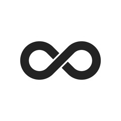 infinity sign icon. vector.