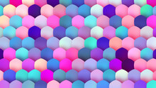 Pastel Colorful Mosaic Trendy BG For Banner
