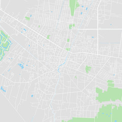  Downtown vector map of Siem Reap, Cambodia