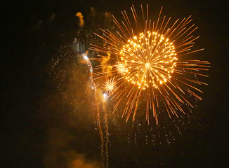 yellow fireworks