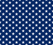 White Stars On Blue Background In Usa Flag Colors, Seamless Stock Vector Illustration Clip Art Background