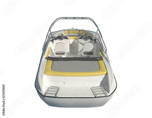 Powerboat Isolated on white background 3d illustration