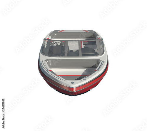 Powerboat Isolated on white background 3d illustration