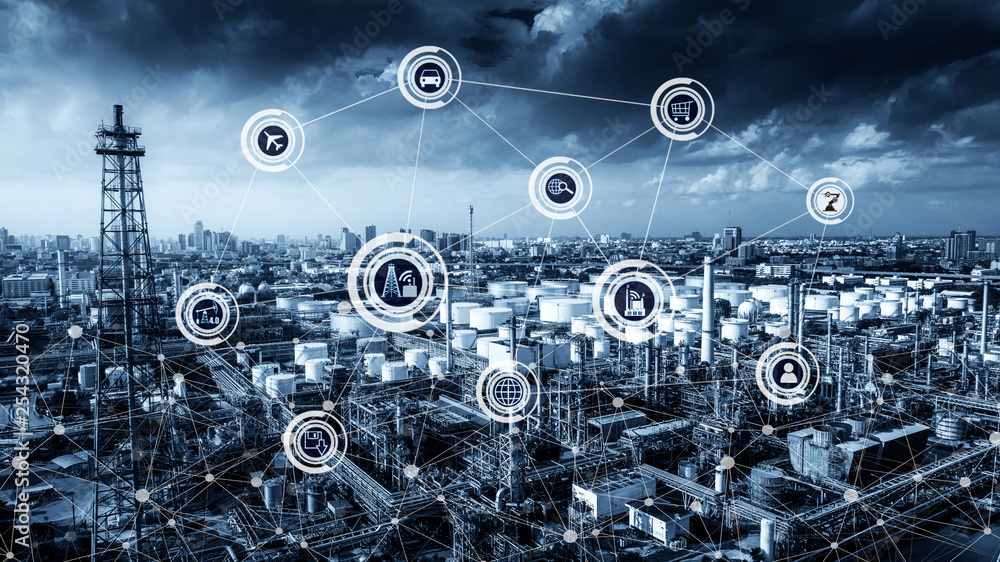 Industrial instruments in the factory with cyber and physical system ...