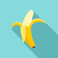Tasty Banana Icon. Flat Illustration Of Tasty Banana Vector Icon For Web Design