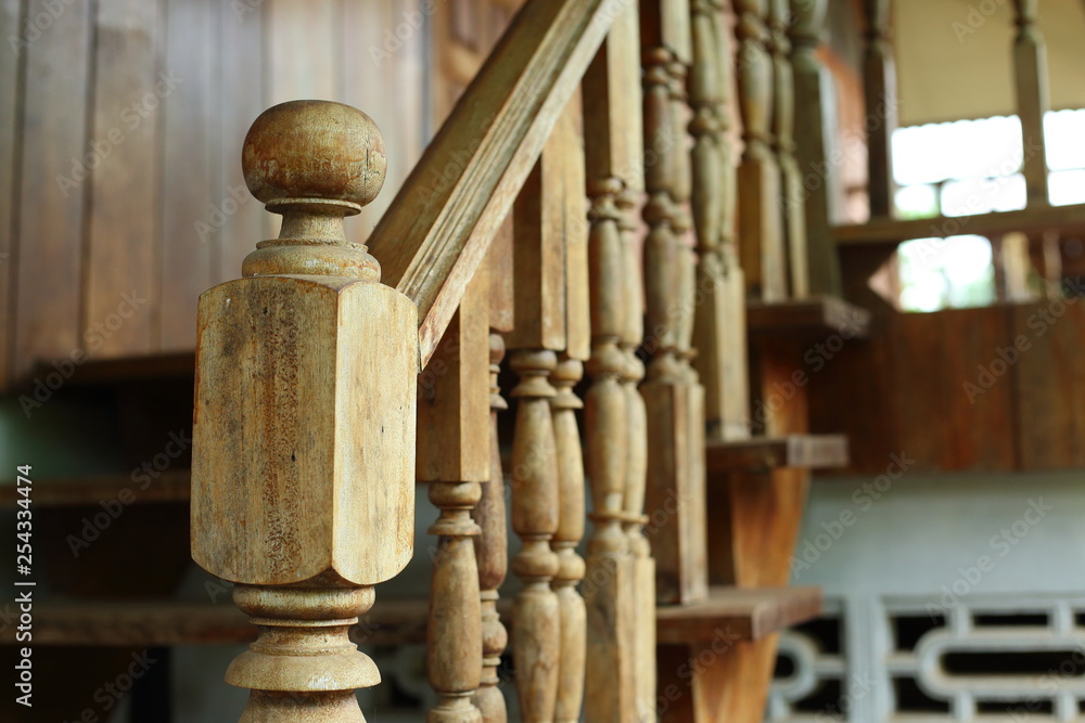 Fotografía Wooden Barade And Banister Carve Design Of Fotografía Wooden Barade And Banister Carve Design Of
