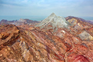 Hormuz Island in the Hormuz straight, south Iran taken in January 2019 taken in hdr