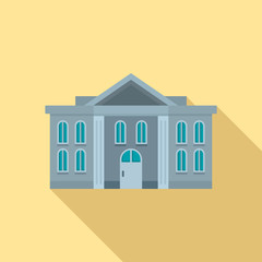 Poster - Administrative courthouse icon. Flat illustration of administrative courthouse vector icon for web design