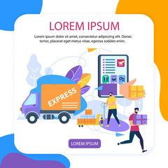 Wall Mural - Online Application, Express Delivery Car Service