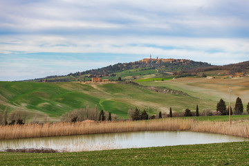 Wall Mural - Landscape of Val d'Orcia in Tuscany Italy