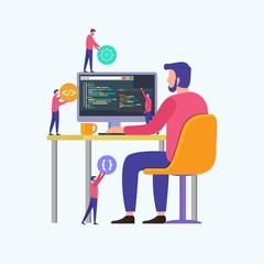 Young programmers team code the website