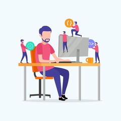 Young programmers team code the website