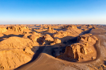 Wall Mural - Dasht-e Lut Desert in eastern Iran taken in January 2019 taken in hdr