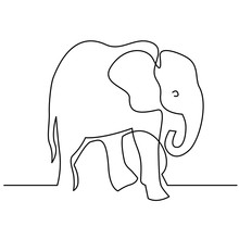 Elephant Line Art Drawing Free Stock Photo - Public Domain Pictures