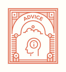 Wall Mural - ADVICE ICON CONCEPT