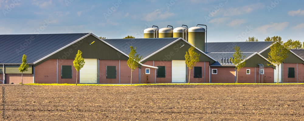 Large modern barns crop - obrazy, fototapety, plakaty 