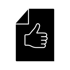 Sticker - Approval document glyph icon