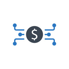 Canvas Print - Funding network icon