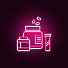 Wall Mural - medicines icon. Elements of Cancer day in neon style icons. Simple icon for websites, web design, mobile app, info graphics