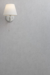 Wall Mural - Wall lamp with white shade from canvas