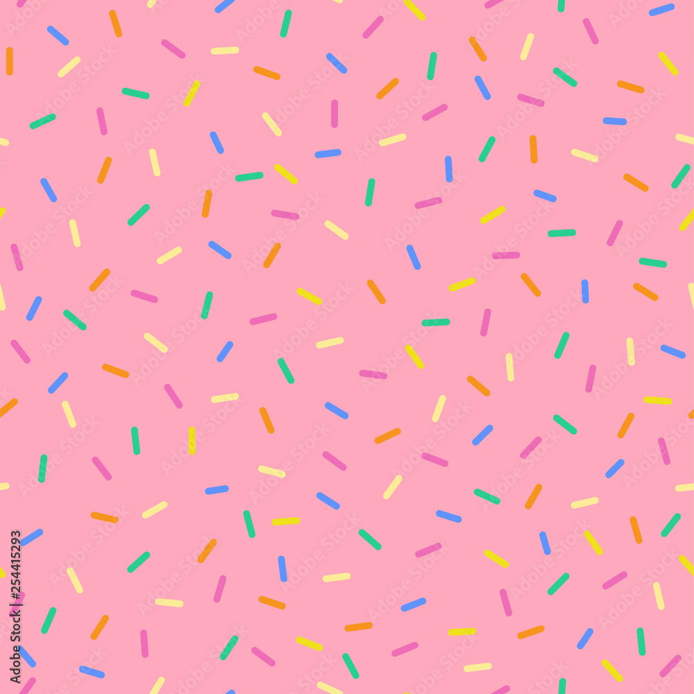 Seamless sprinkles pattern with candy colors Stock Vector | Adobe Stock