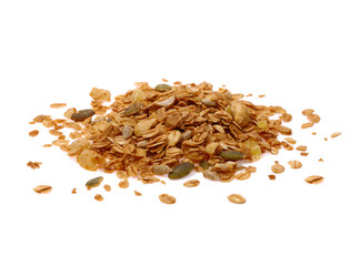 Wall Mural - muesli isolate on white background