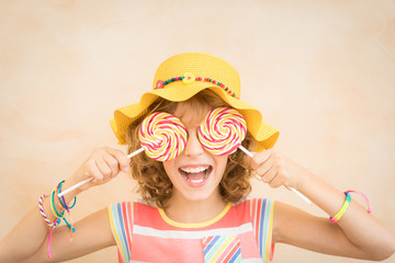 Poster - Happy child having fun on summer holidays