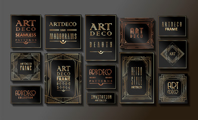 Wall Mural - luxury vintage artdeco frame design. vector illustration