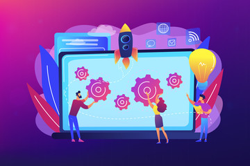 Startup accelerator concept vector illustration.