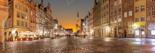 Dekoracja na wymiar  panorama-dlugiego-targu-gdansk-polska-wieczorny-widok