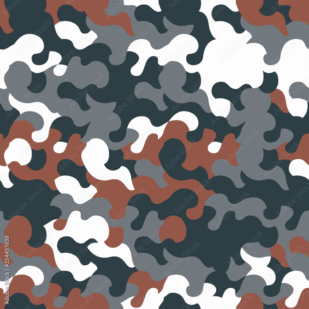 Camouflage pattern. Urban camo seamless texture. Vector background ...