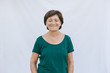 © ginesromero - Senior woman closed eyes on white background