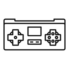 Canvas Print - Gaming controller icon. Outline gaming controller vector icon for web design isolated on white background