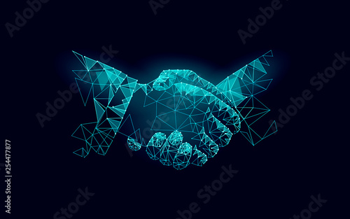 Fotomural Two hands handshake business agreement