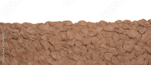 Cuadros en Lienzo Modeling natural clay pattern isolated on white background