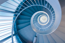Blue Spiral Stairs 