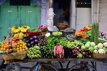 Vegetables On Cart During Daytime