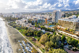 Fototapeta Miasto - Aerial view of Limassol city, a famous tourist resort, Cyprus