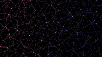 Sticker - Trendy Low Poly Triangles with Black Backdrop