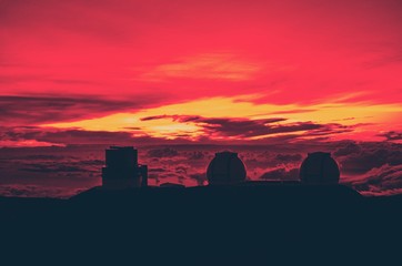 Poster - Photo gradient color effect on photo, on top of mount Mauna Kea in Hawaii