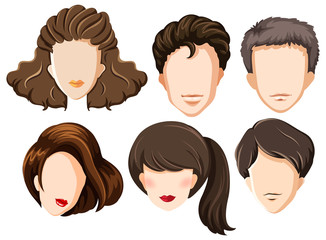 Sticker - set of blank heads