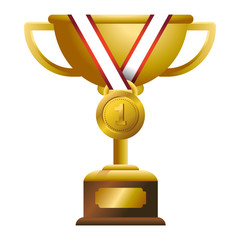 Sticker - Gold Trophy with medal