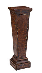 Pedestal leather with metal trim includes clipping path.