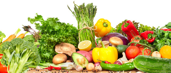 Wall Mural - Vegetables food background.