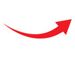 © theerakit - red arrow icon on white background. flat style. arrow icon for your web site design, logo, app, UI. arrow indicated the direction symbol. curved arrow sign.