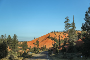 Stunning Red Canyon is an area of hoodoos and sandstone rock formations, This wilderness area s found on the road between Bryce Canyon National Park and Zion National Park in Utah, USA